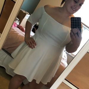 Off The Shoulder white dress!